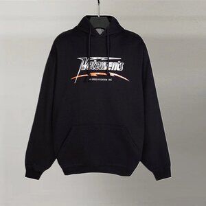 Vetements Black Hooded Printed Sweatshirt